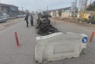 آماده سازی مسیر خیابان معلم جهت جدول گذاری و ادامه بلوار