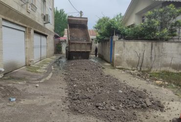 عملیات شن‌ریزی کوچه نیلوفر